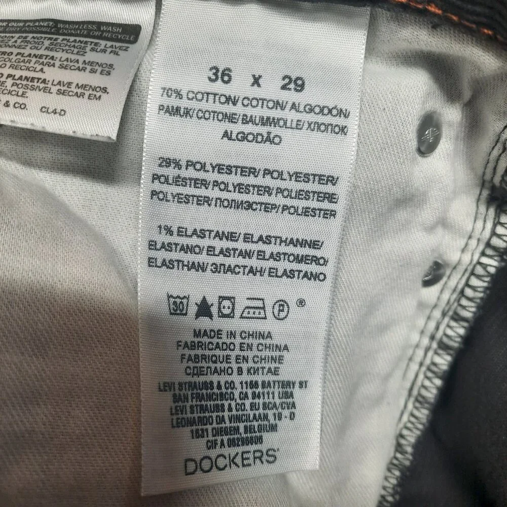 Dockers Straight Fit Corduroy Pants Men's 36x29 Charcoal Gray Stretch Casual - Picture 6 of 10